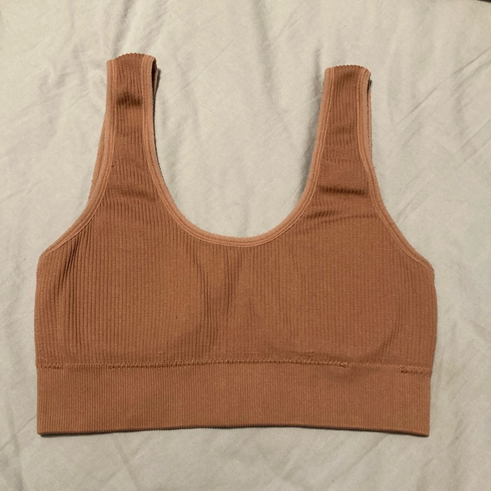 Aerie Seamless Padded Bralette Pink/Red Size Small